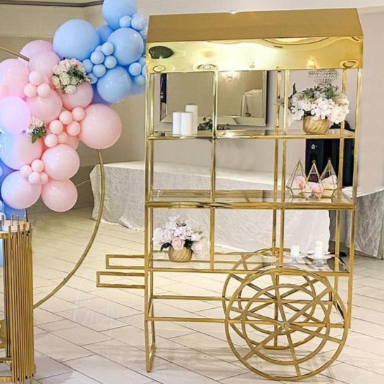 Luxuries Gold Tiered Event Display Cart
