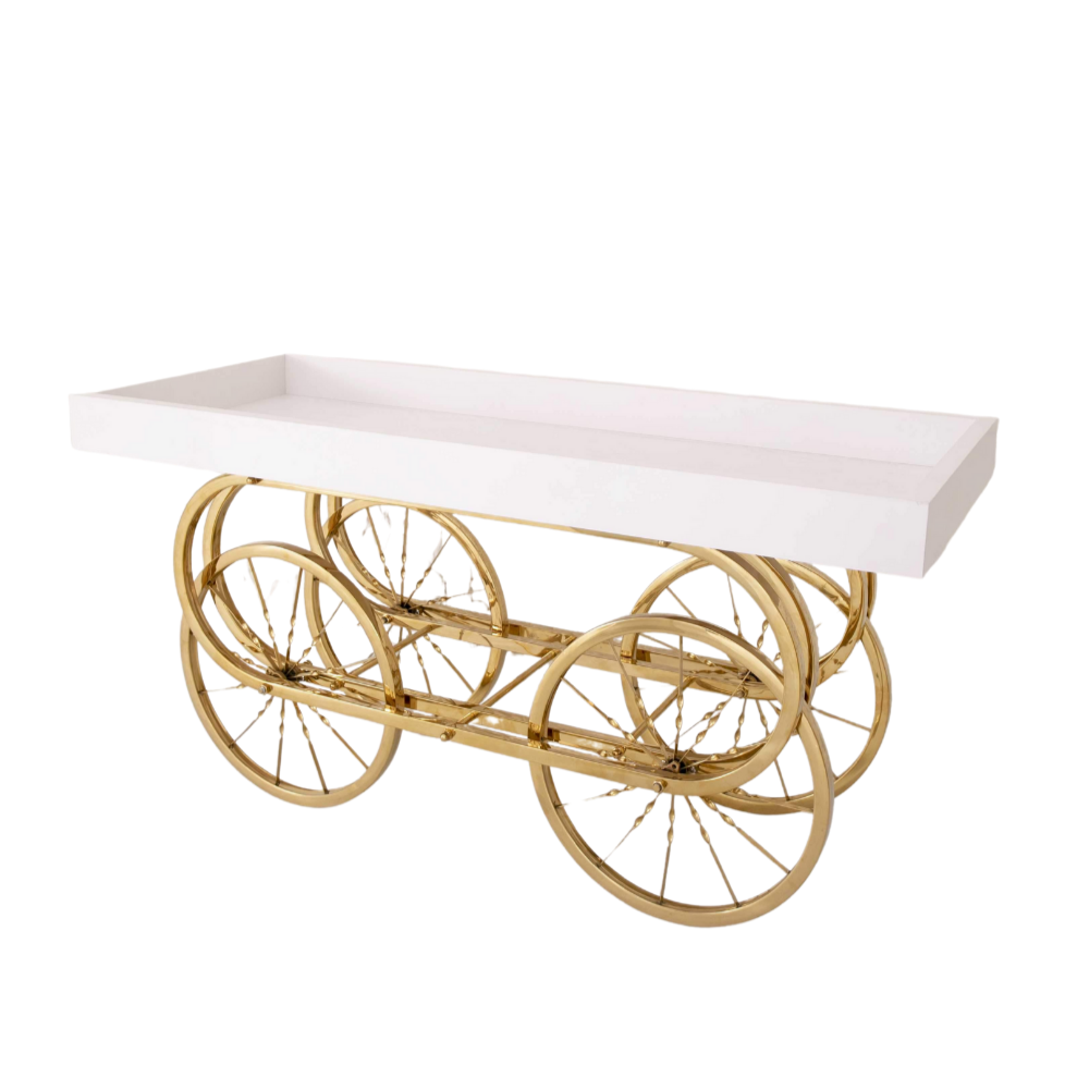 Luxuries Gold & White Event Display Table