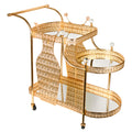 Luxuries Gold Silhouette Bar Cart Serving Trolley Vase Large